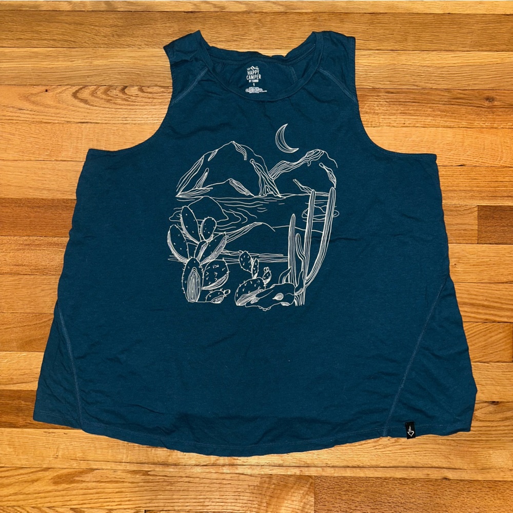 Happy Camper by Torrid Teal Desert Print Graphic Tank Top